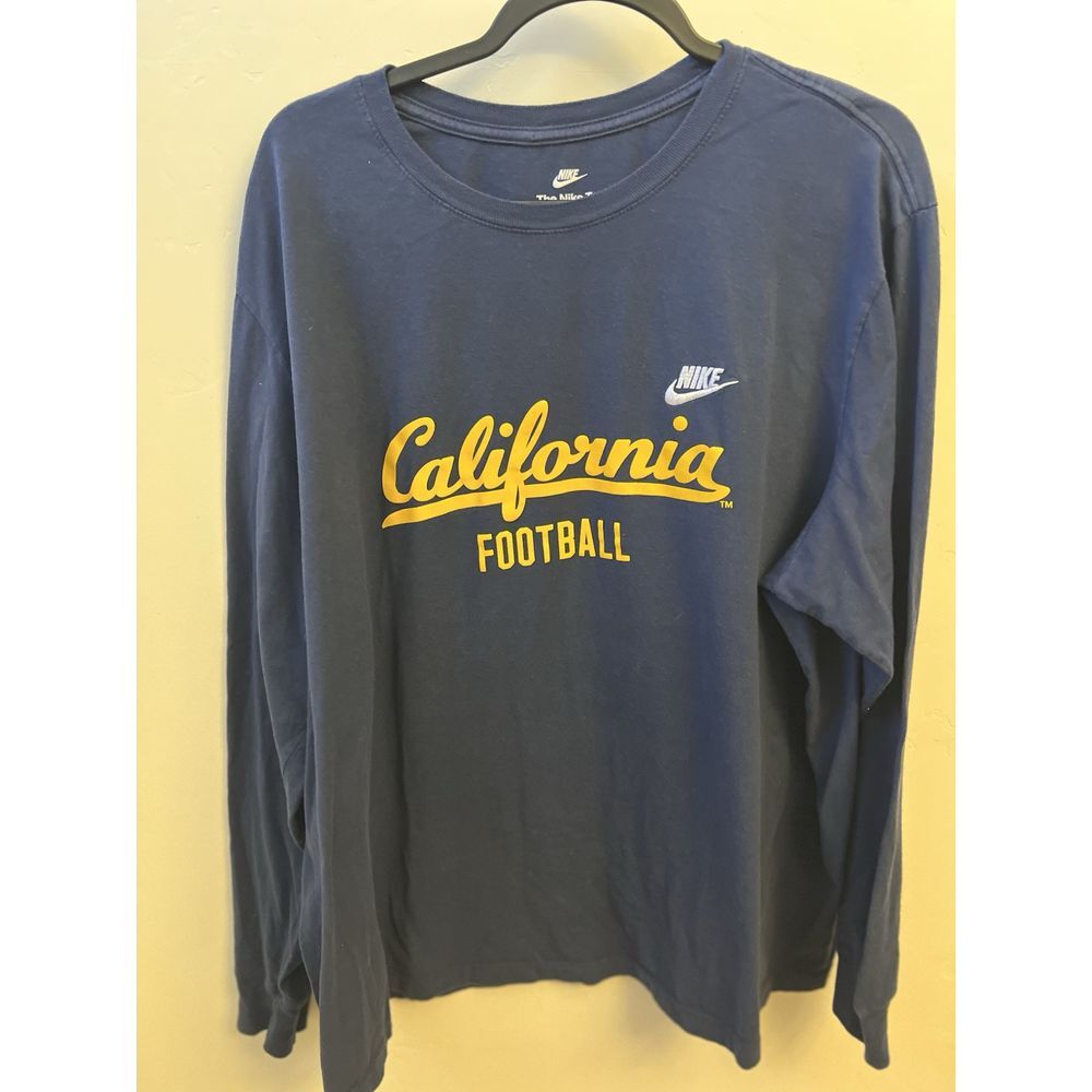 Nike‎ Men's California Football Navy Long Sleeve Tshirt "The Nike Tee" NCAA